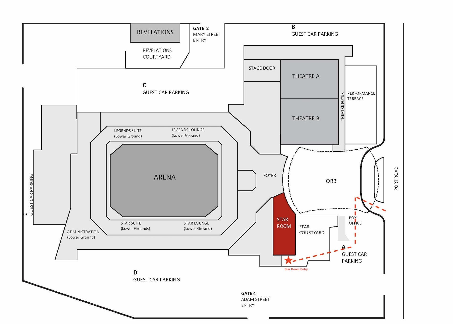 AEC Venue Map - Star Room