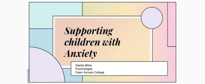 Supporting children with anxiety website
